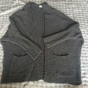 Umgee Charcoal Textured Cardigan